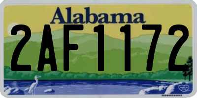 AL license plate 2AF1172