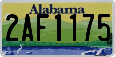 AL license plate 2AF1175
