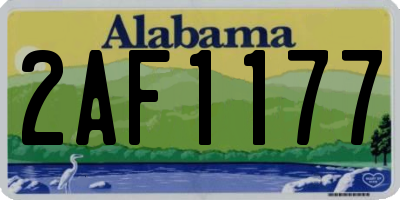 AL license plate 2AF1177