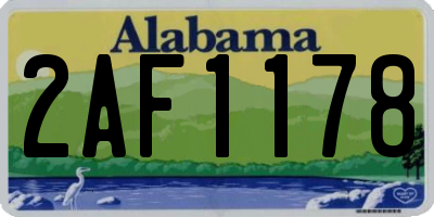AL license plate 2AF1178