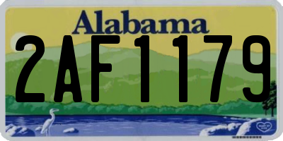 AL license plate 2AF1179