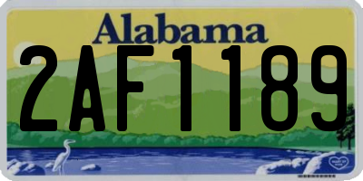 AL license plate 2AF1189