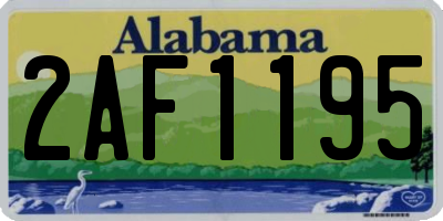 AL license plate 2AF1195