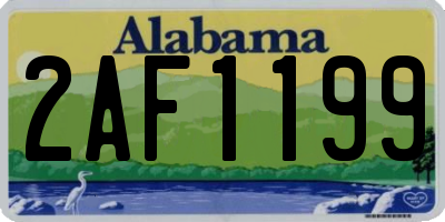 AL license plate 2AF1199