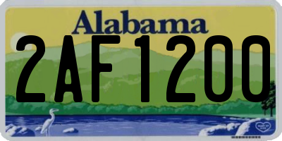 AL license plate 2AF1200
