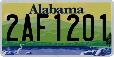 AL license plate 2AF1201