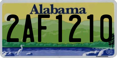 AL license plate 2AF1210