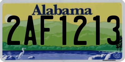 AL license plate 2AF1213