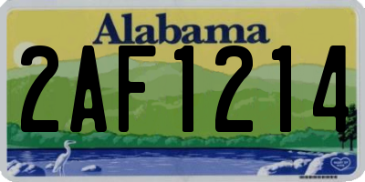 AL license plate 2AF1214