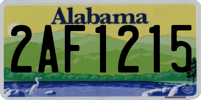 AL license plate 2AF1215