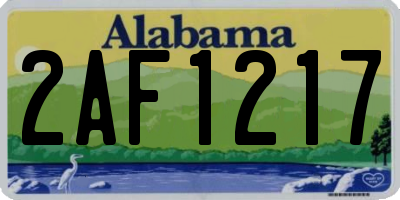 AL license plate 2AF1217