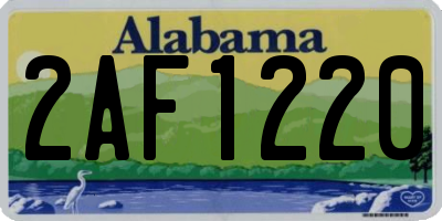AL license plate 2AF1220