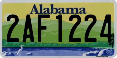 AL license plate 2AF1224