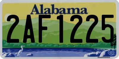 AL license plate 2AF1225