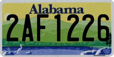 AL license plate 2AF1226