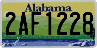 AL license plate 2AF1228