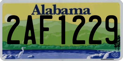 AL license plate 2AF1229