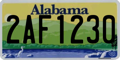 AL license plate 2AF1230