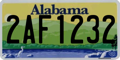 AL license plate 2AF1232