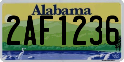 AL license plate 2AF1236