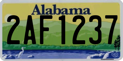 AL license plate 2AF1237