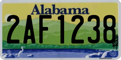 AL license plate 2AF1238