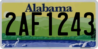 AL license plate 2AF1243
