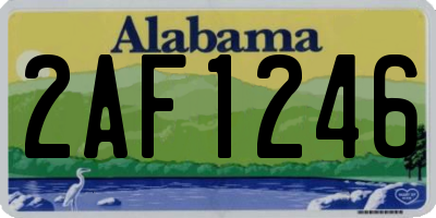 AL license plate 2AF1246