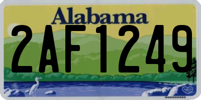 AL license plate 2AF1249