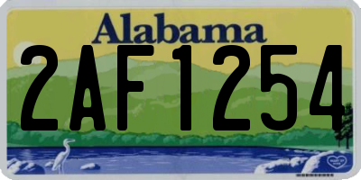 AL license plate 2AF1254