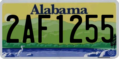 AL license plate 2AF1255