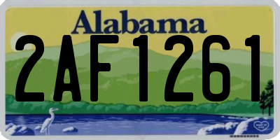 AL license plate 2AF1261
