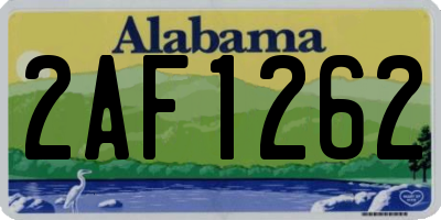 AL license plate 2AF1262