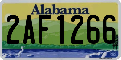 AL license plate 2AF1266