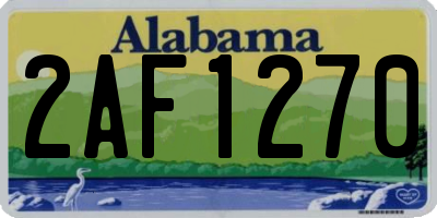 AL license plate 2AF1270