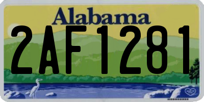 AL license plate 2AF1281