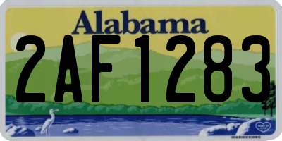 AL license plate 2AF1283