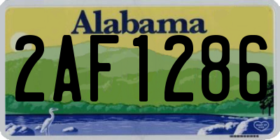 AL license plate 2AF1286