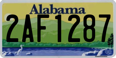 AL license plate 2AF1287