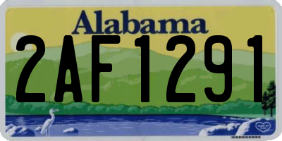 AL license plate 2AF1291