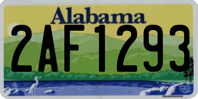 AL license plate 2AF1293