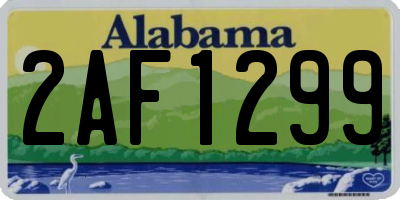 AL license plate 2AF1299