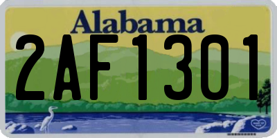 AL license plate 2AF1301