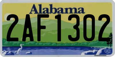 AL license plate 2AF1302