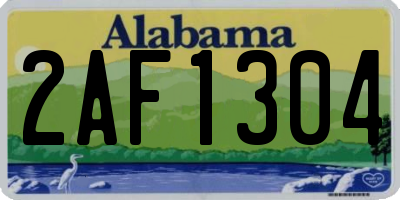 AL license plate 2AF1304
