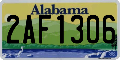 AL license plate 2AF1306