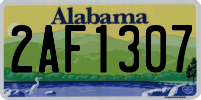 AL license plate 2AF1307