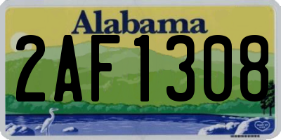 AL license plate 2AF1308