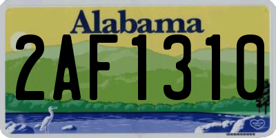 AL license plate 2AF1310