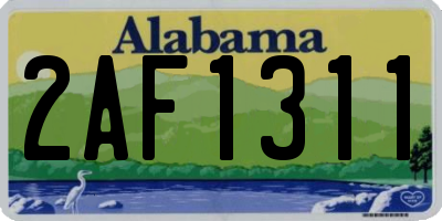 AL license plate 2AF1311